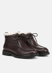Sierra Shearling-Lined Lug-Sole Boot in Boots - CHILI BROWN | VINCE Women