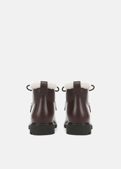 Sierra Shearling-Lined Lug-Sole Boot in Boots - CHILI BROWN | VINCE Women