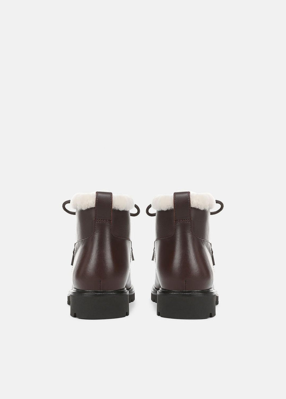 Sierra Shearling-Lined Lug-Sole Boot in Boots - CHILI BROWN | VINCE Women