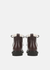 Sierra Shearling-Lined Lug-Sole Boot in Boots - CHILI BROWN | VINCE Women