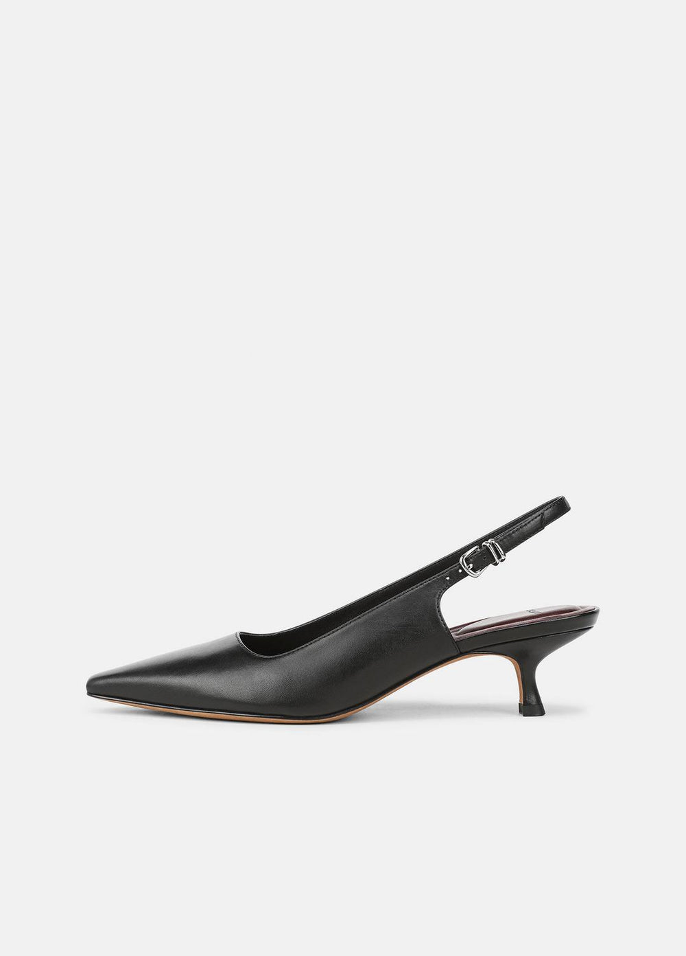 Sabra Leather Slingback Heel in Heels - BLACK | VINCE Women