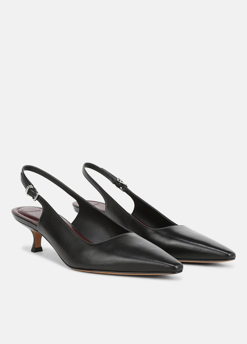 Sabra Leather Slingback Heel in Heels - BLACK | VINCE Women