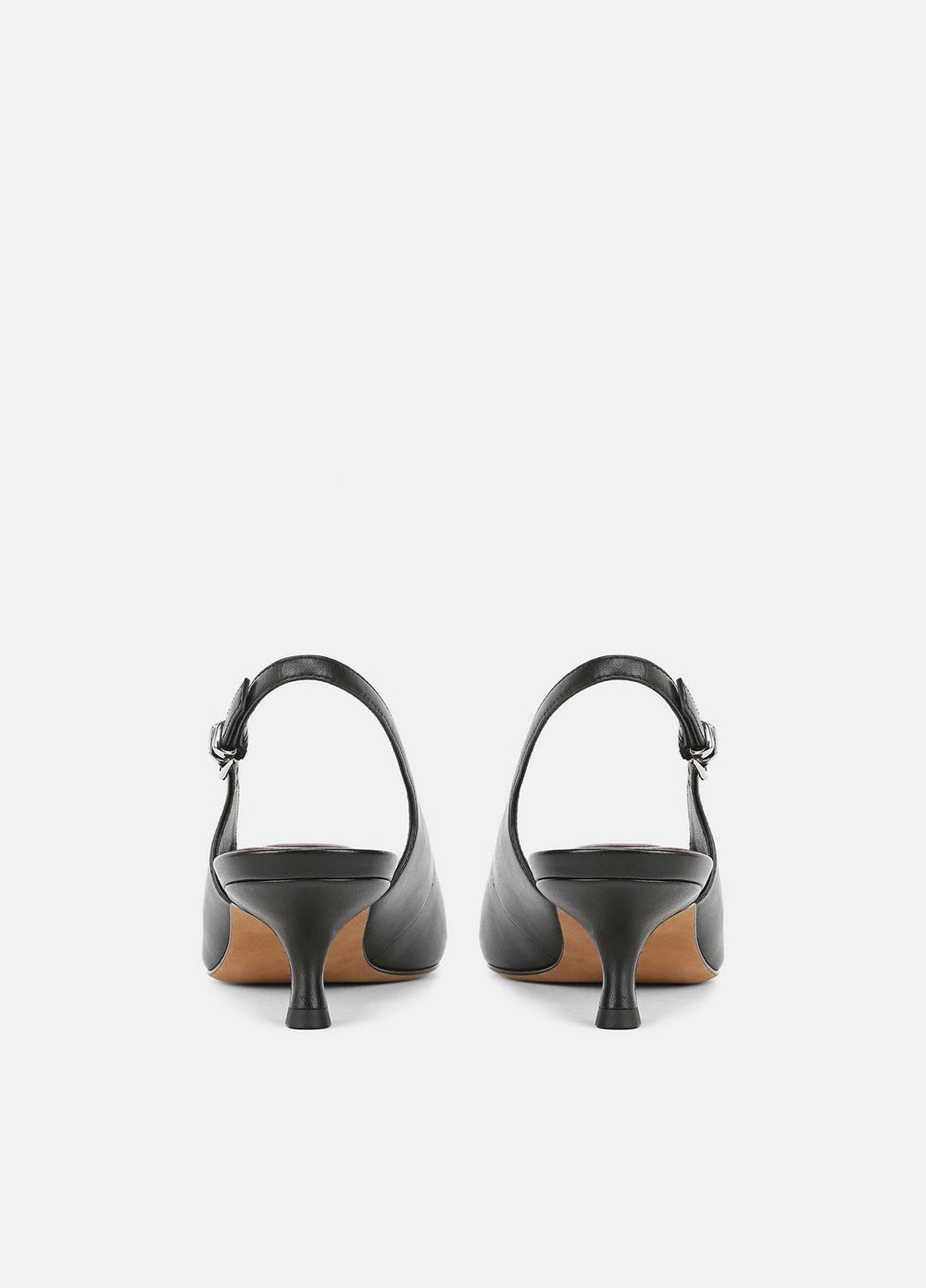 Sabra Leather Slingback Heel in Heels - BLACK | VINCE Women