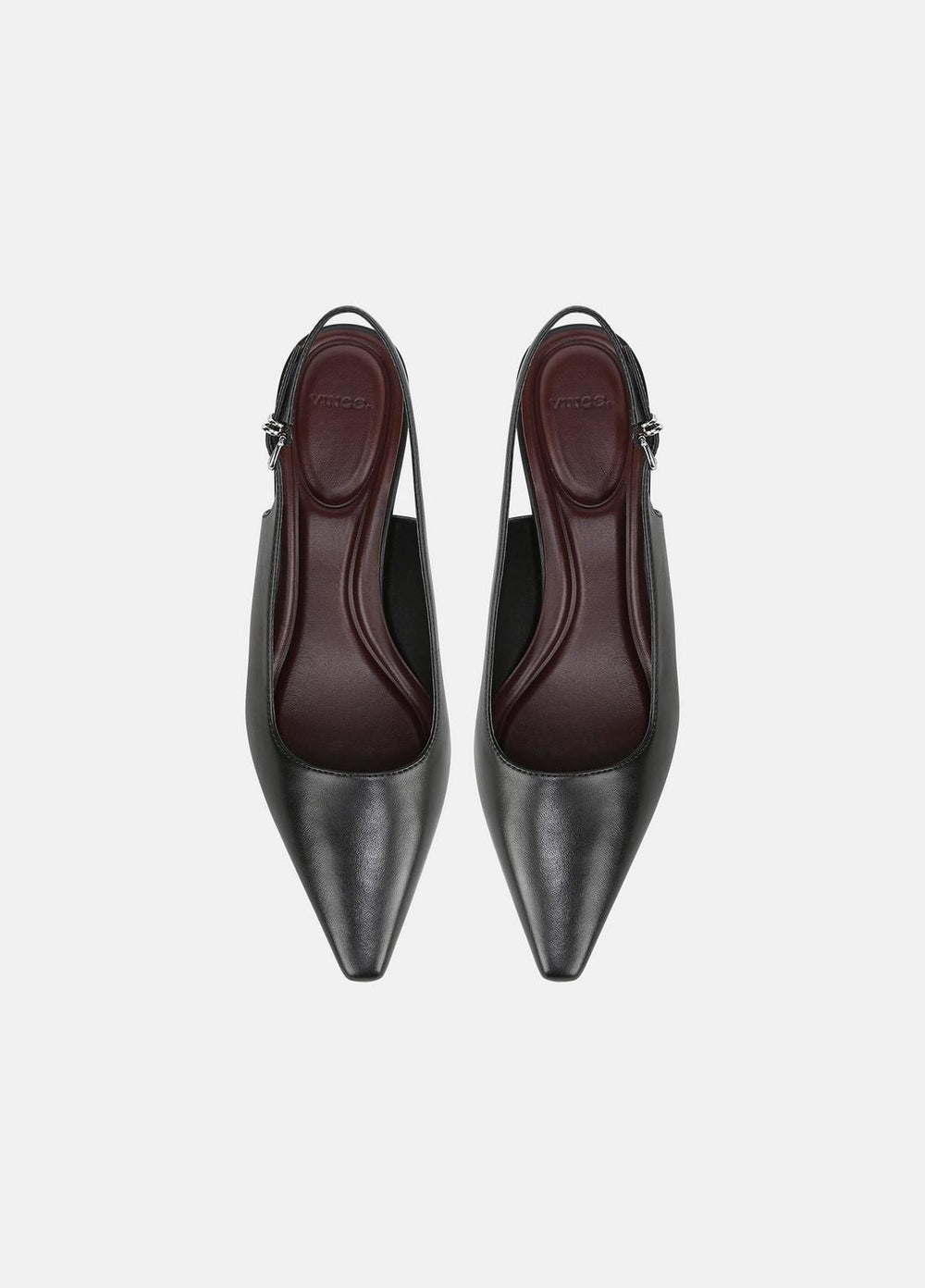 Sabra Leather Slingback Heel in Heels - BLACK | VINCE Women
