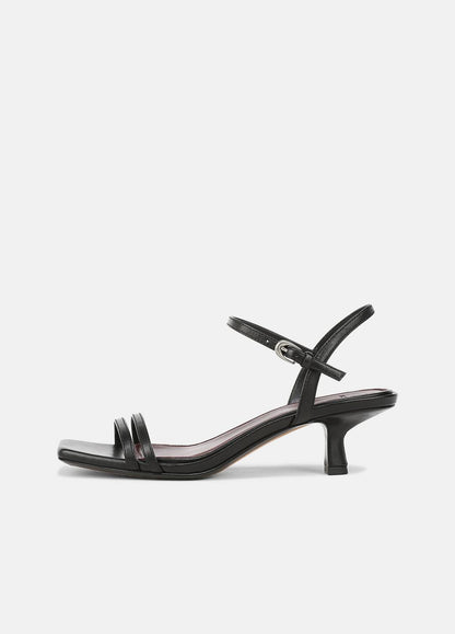 Tilda Leather Heeled Sandal in Heels - BLACK | VINCE Women
