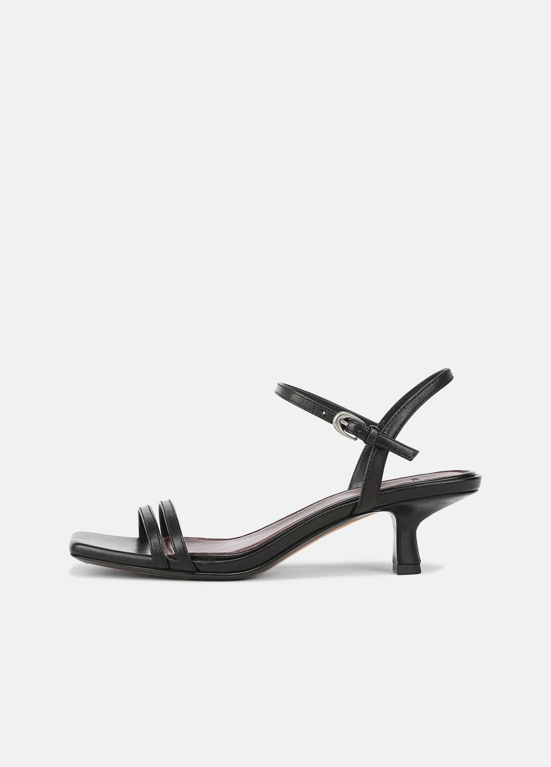 Tilda Leather Heeled Sandal in Heels - BLACK | VINCE Women