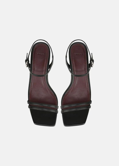 Tilda Leather Heeled Sandal in Heels - BLACK | VINCE Women