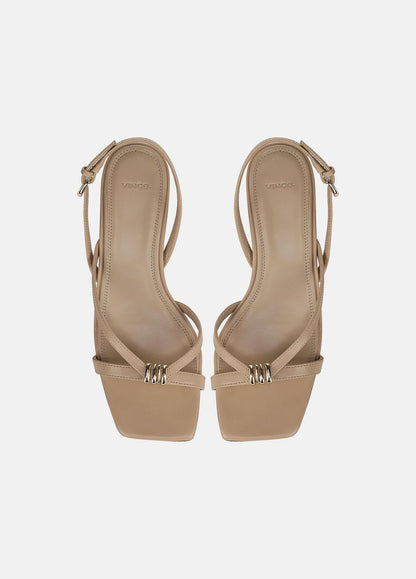 Tali Leather Slingback Sandal in Heels - WARM ALMOND | VINCE Women