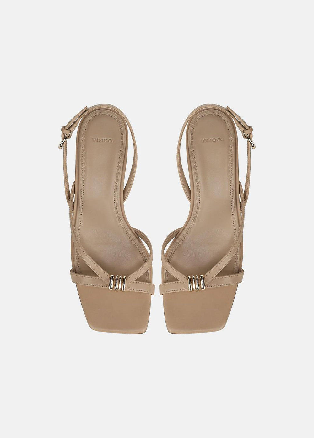 Tali Leather Slingback Sandal in Heels - WARM ALMOND | VINCE Women