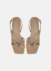 Tali Leather Slingback Sandal in Heels - WARM ALMOND | VINCE Women
