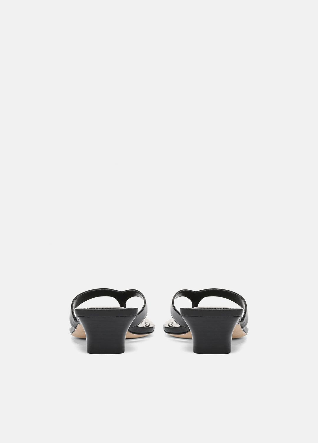 San Juan Leather Heeled Thong Sandal in Heels - BLACK | VINCE Women