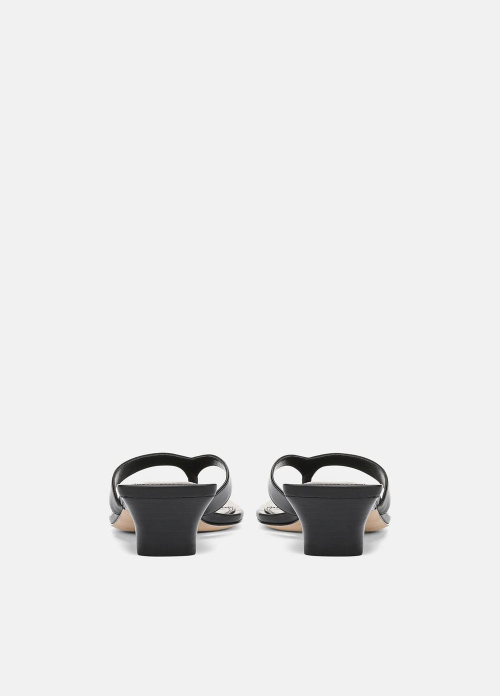 San Juan Leather Heeled Thong Sandal in Heels - BLACK | VINCE Women