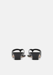 San Juan Leather Heeled Thong Sandal in Heels - BLACK | VINCE Women