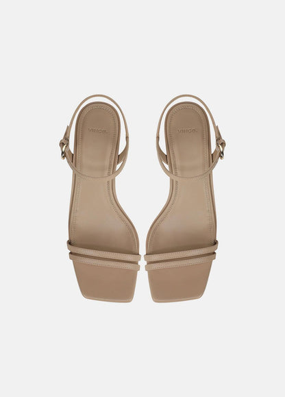 Tilda Leather Heeled Sandal in Heels - WARM ALMOND | VINCE Women