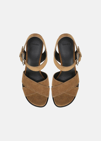 Salma Suede Heeled Sandal in Heels - ELMWOOD | VINCE Women