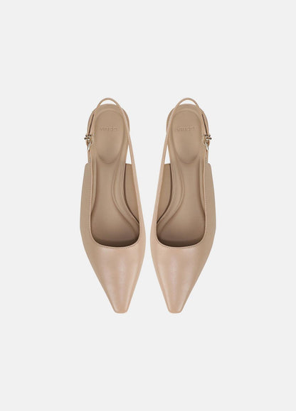 Sabra Leather Slingback Heel in Heels - WARM ALMOND | VINCE Women