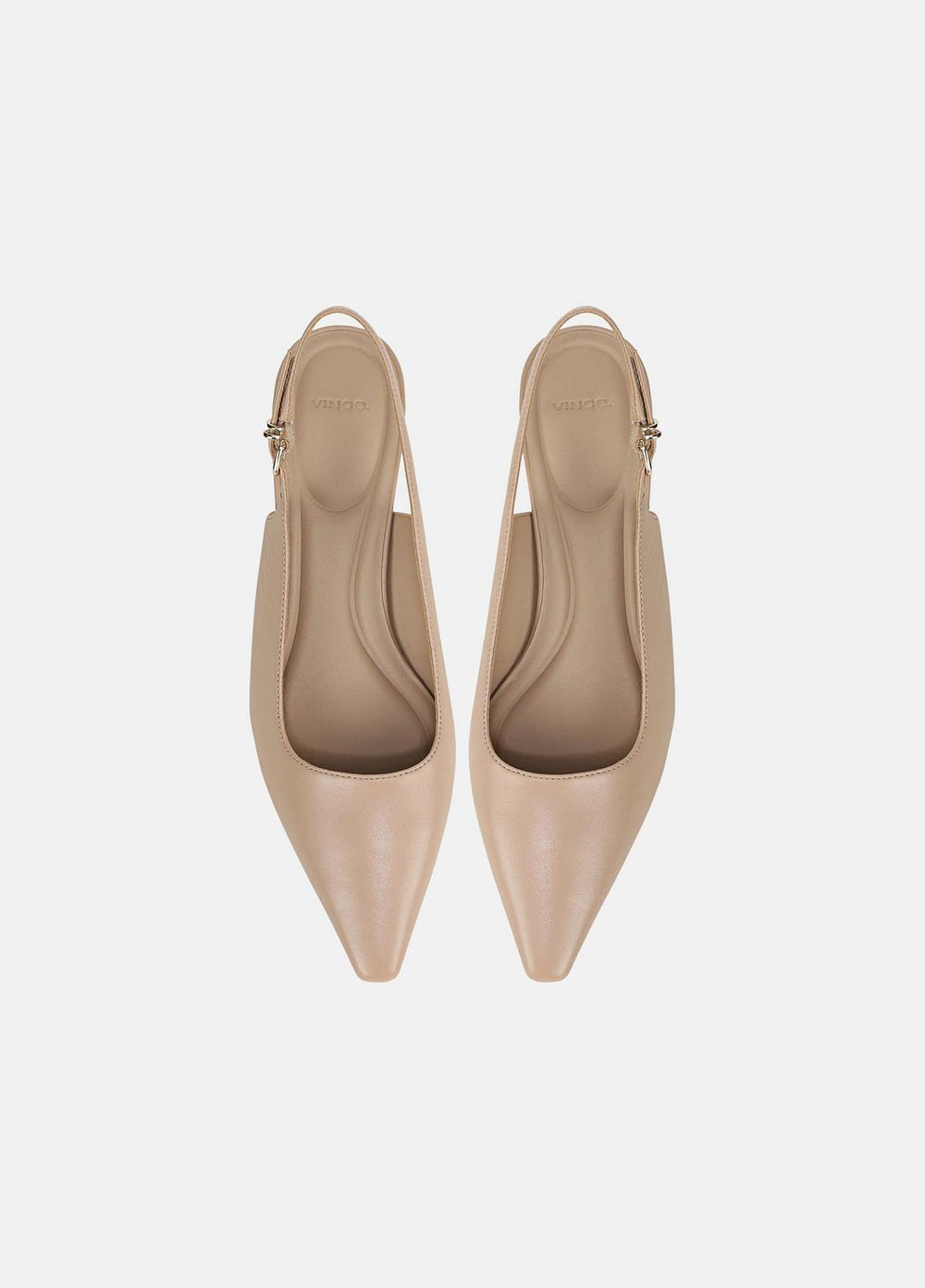 Sabra Leather Slingback Heel in Heels - WARM ALMOND | VINCE Women