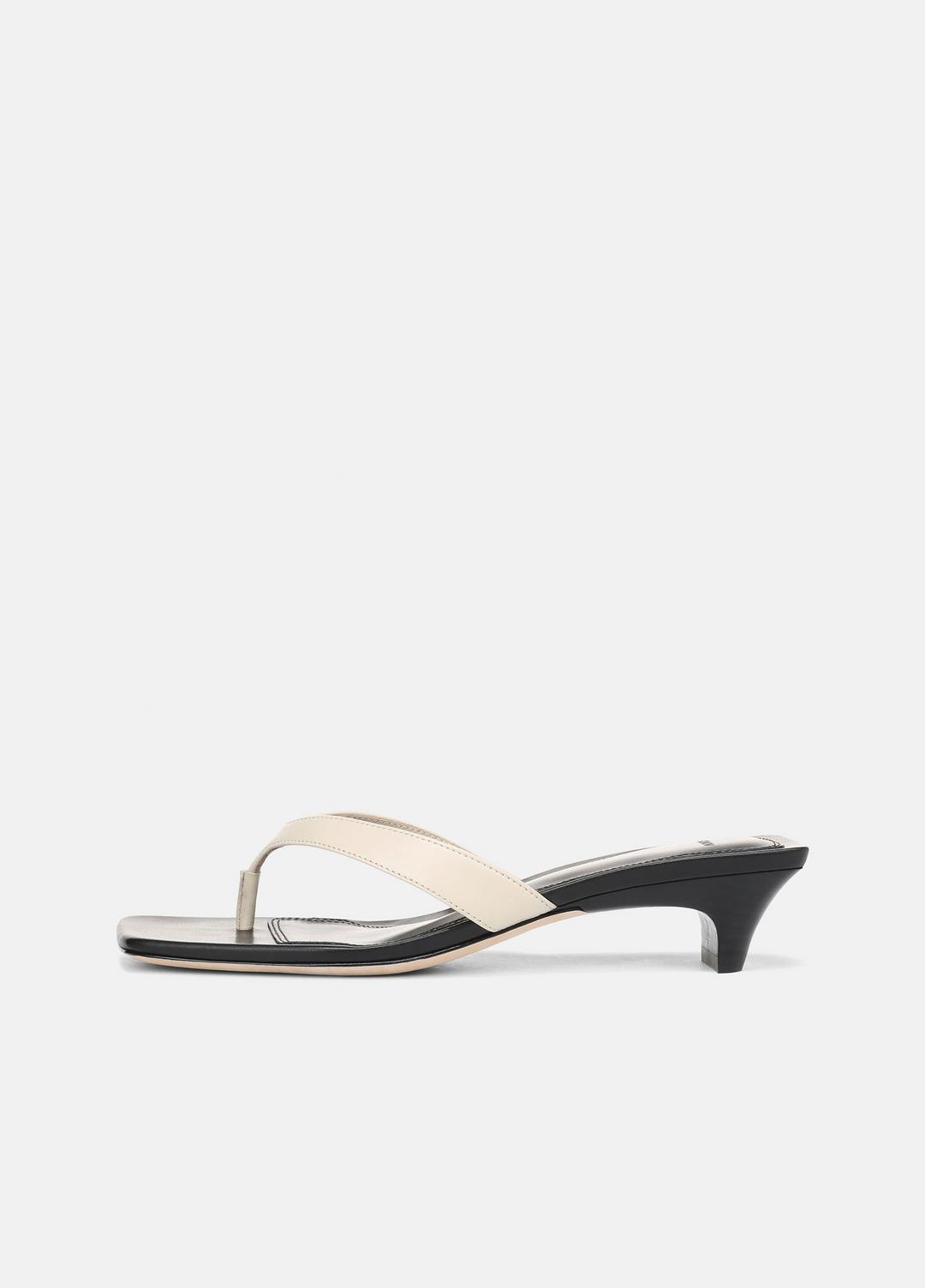 San Juan Leather Heeled Thong Sandal in Heels - MOONLIGHT | VINCE Women