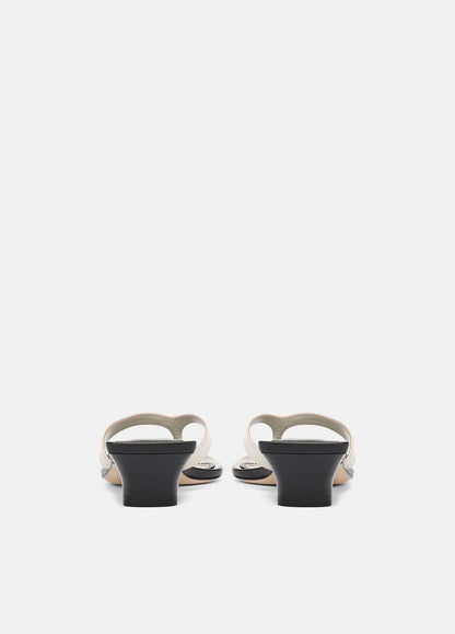 San Juan Leather Heeled Thong Sandal in Heels - MOONLIGHT | VINCE Women
