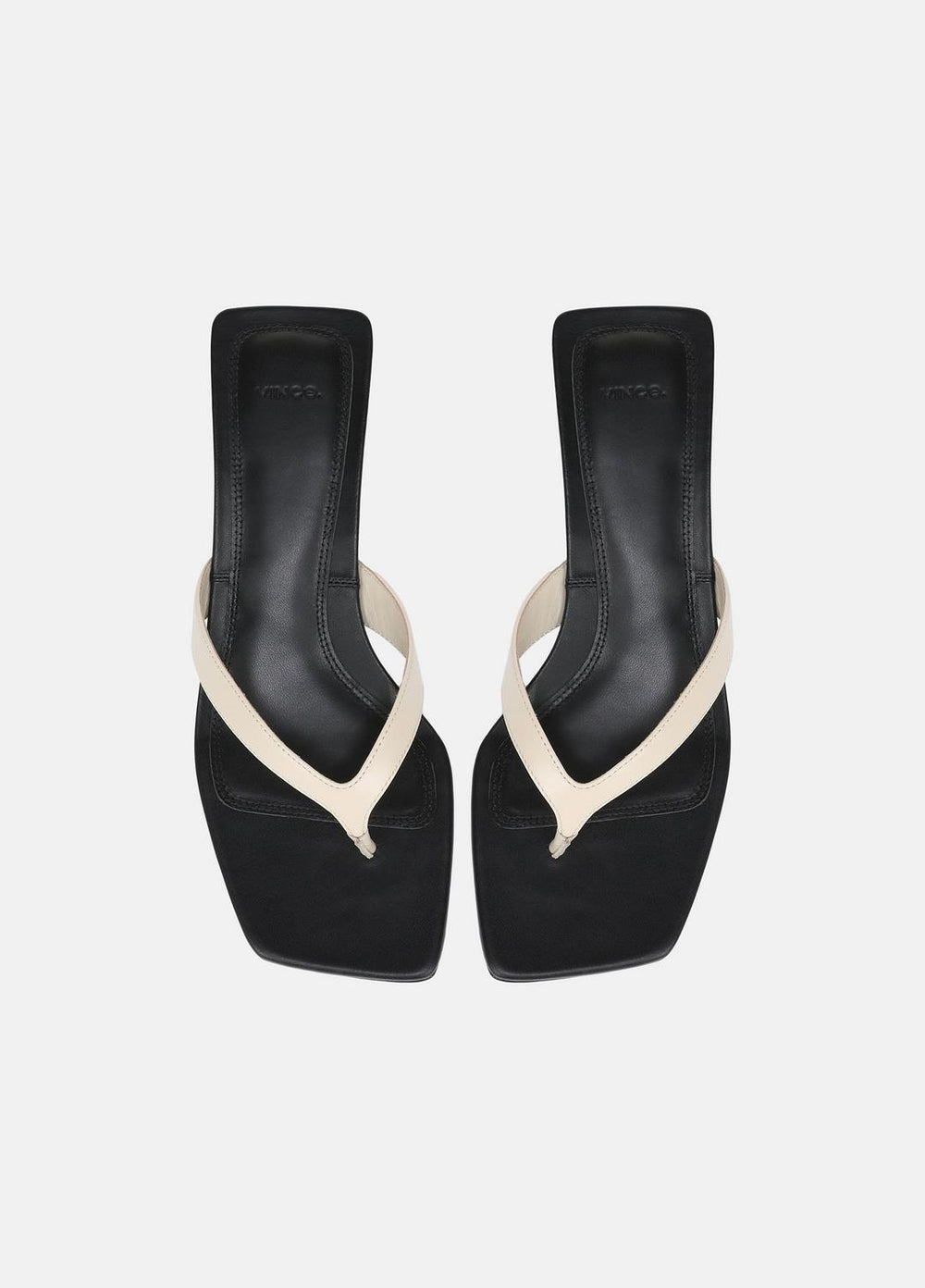 San Juan Leather Heeled Thong Sandal in Heels - MOONLIGHT | VINCE Women
