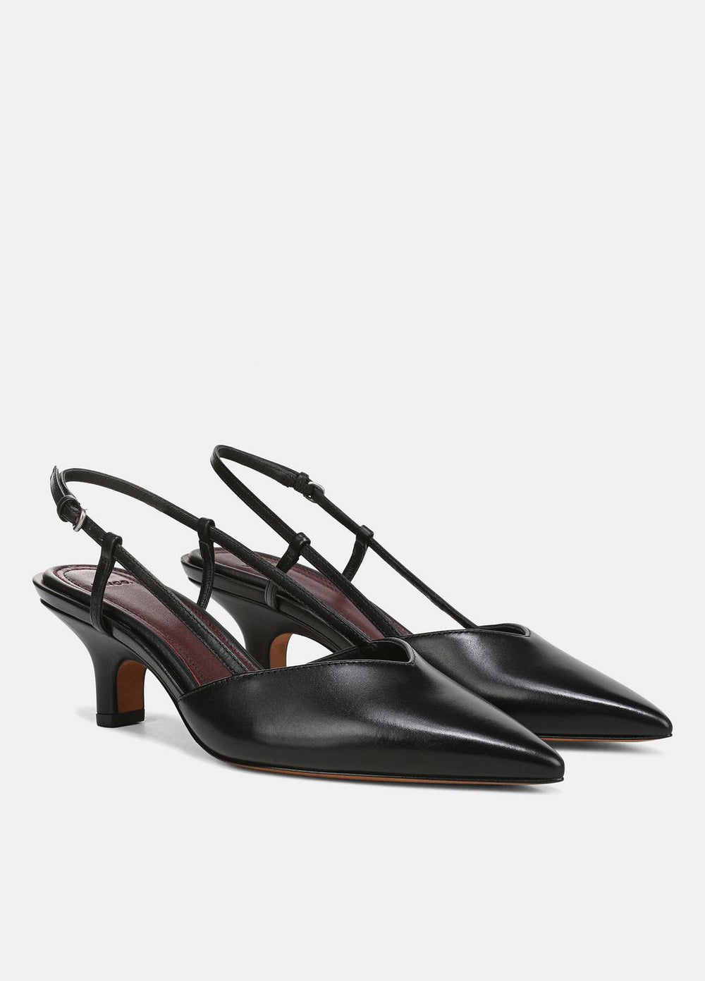 Levvy Leather Slingback Heel in Heels - BLACK | VINCE Women