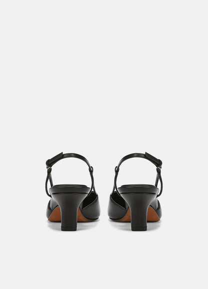 Levvy Leather Slingback Heel in Heels - BLACK | VINCE Women