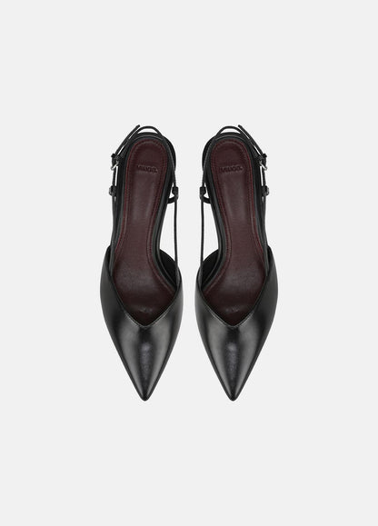 Levvy Leather Slingback Heel in Heels - BLACK | VINCE Women