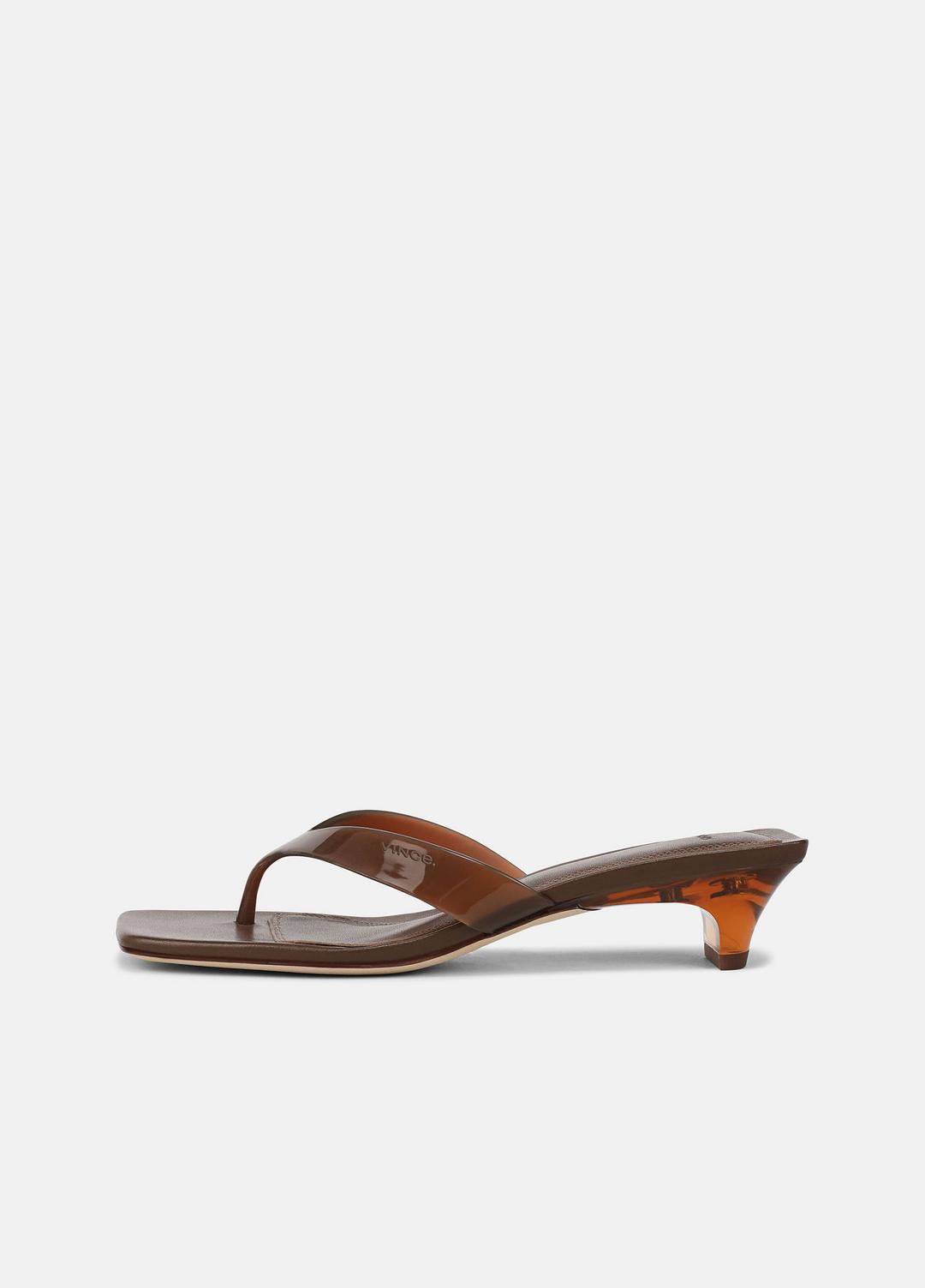 San Juan Jelly Heeled Thong Sandal in Sandals - SADDLE | VINCE Women