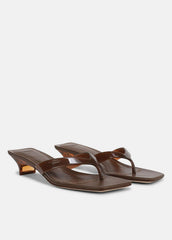 San Juan Jelly Heeled Thong Sandal in Sandals - SADDLE | VINCE Women
