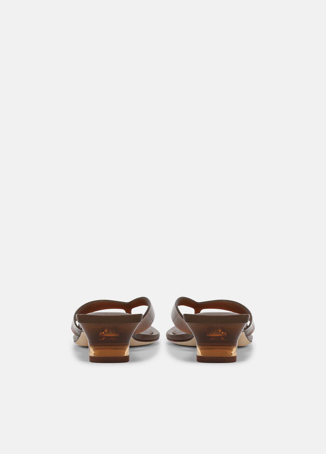 San Juan Jelly Heeled Thong Sandal in Sandals - SADDLE | VINCE Women