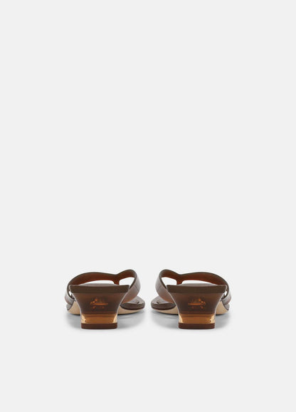 San Juan Jelly Heeled Thong Sandal in Sandals - SADDLE | VINCE Women