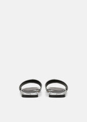 Valeria Metallic Leather Slide Sandal in Sandals - SILVER | VINCE Women