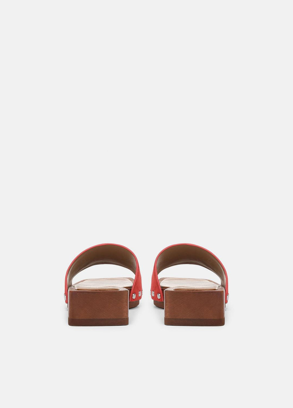 Barbara Leather Slide Sandal in Sandals - POPPY RED | VINCE Women