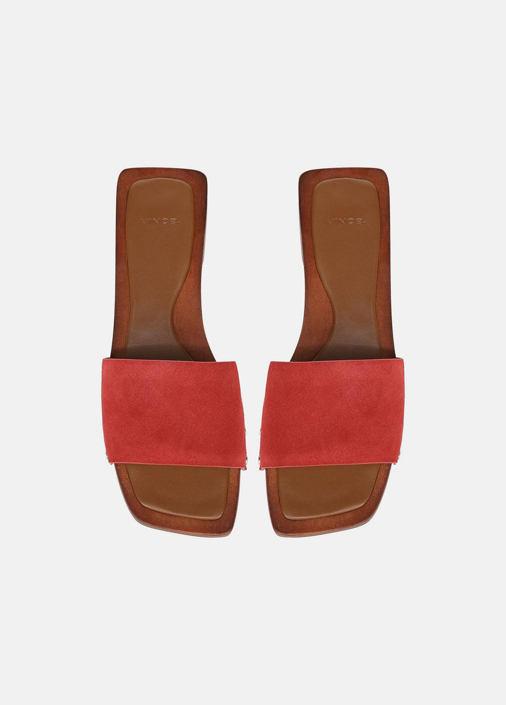 Barbara Leather Slide Sandal in Sandals - POPPY RED | VINCE Women
