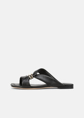 Vilma Leather Slide Sandal in Sandals - BLACK | VINCE Women