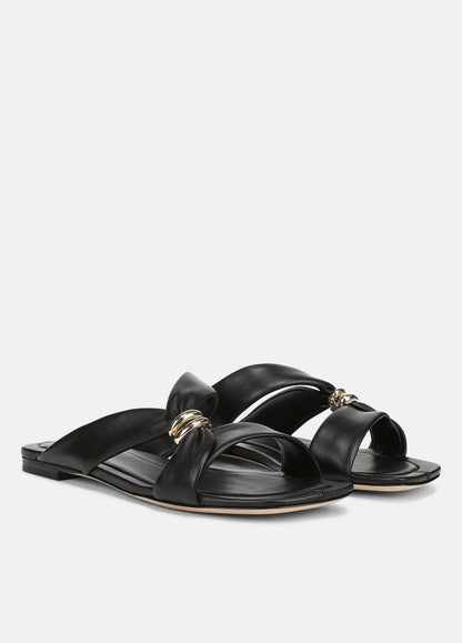 Vilma Leather Slide Sandal in Sandals - BLACK | VINCE Women