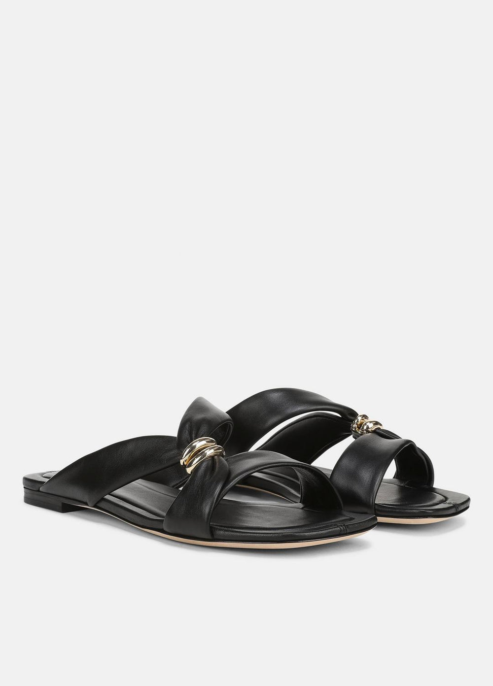 Vilma Leather Slide Sandal in Sandals - BLACK | VINCE Women