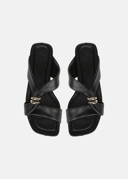 Vilma Leather Slide Sandal in Sandals - BLACK | VINCE Women