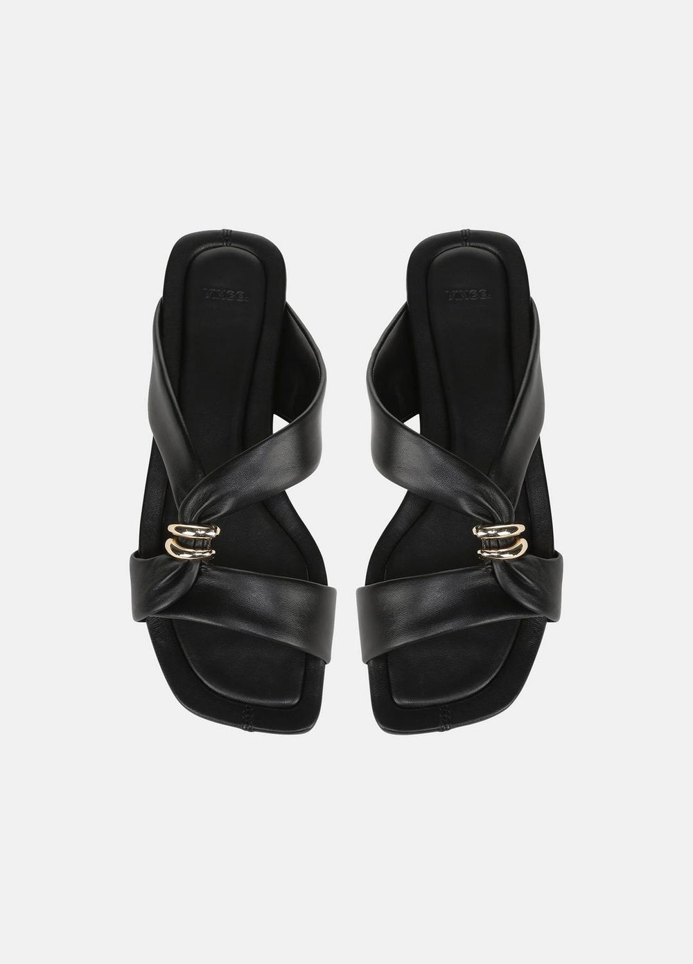 Vilma Leather Slide Sandal in Sandals - BLACK | VINCE Women