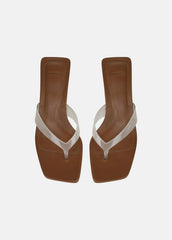 San Juan Jelly Heeled Thong Sandal in Sandals - CLEAR | VINCE Women
