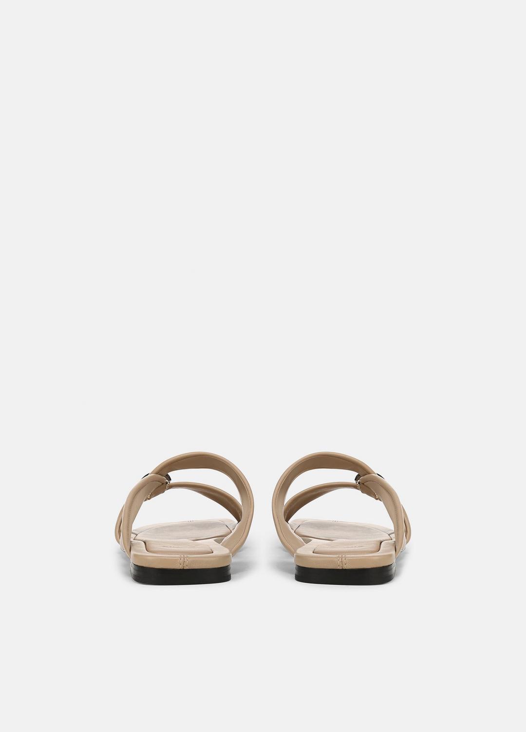 Vilma Leather Slide Sandal in Sandals - WARM ALMOND | VINCE Women