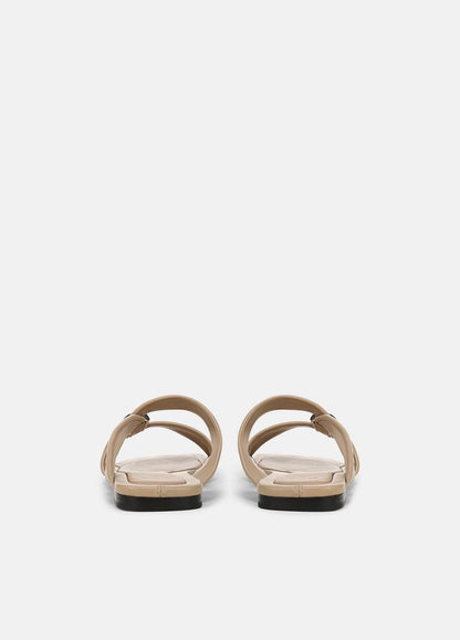 Vilma Leather Slide Sandal in Sandals - WARM ALMOND | VINCE Women