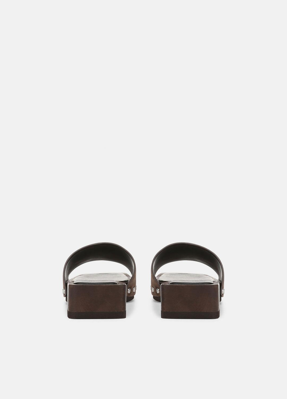 Barbara Leather Slide Sandal in Sandals - DARK MOCHA | VINCE Women