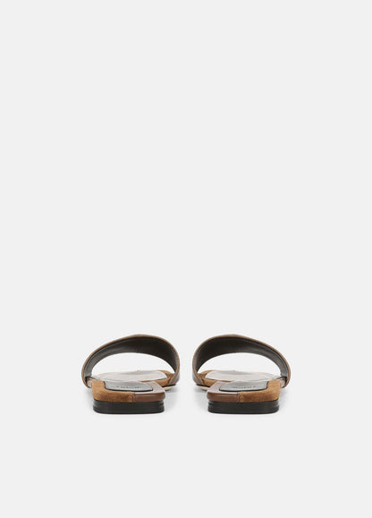 Valeria Leather & Suede Slide Sandal in Sandals - CEDAR BROWN/ELMWOOD | VINCE Women