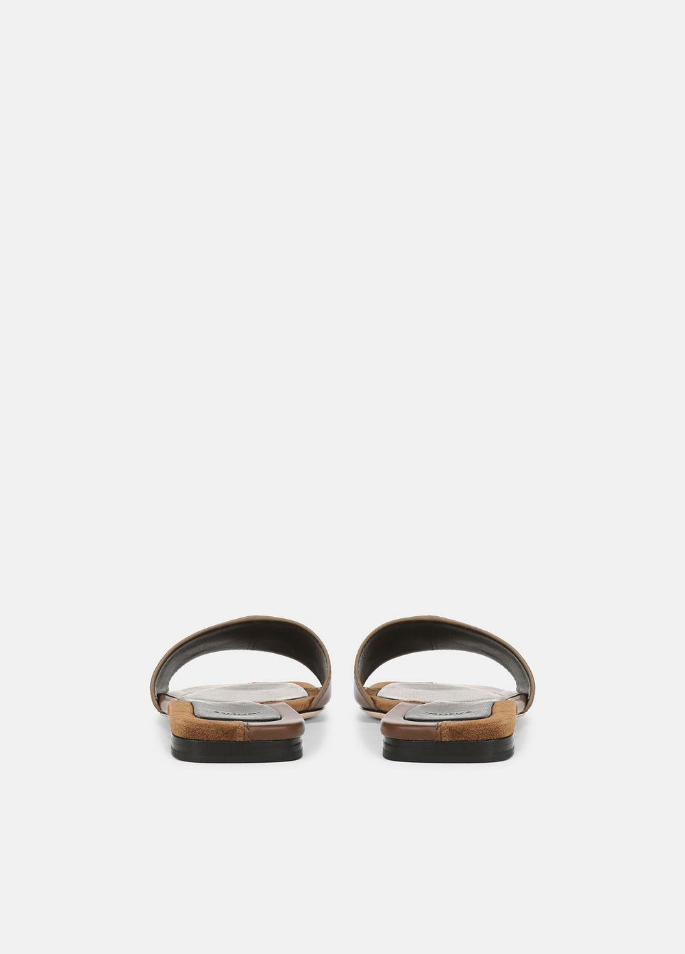 Valeria Leather & Suede Slide Sandal in Sandals - CEDAR BROWN/ELMWOOD | VINCE Women