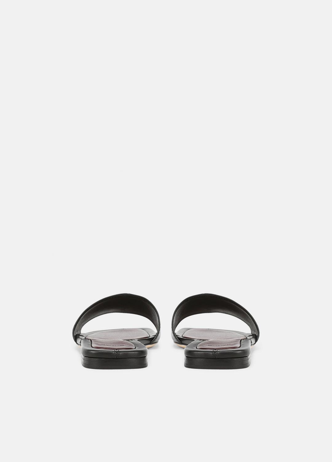 Valeria Leather Slide Sandal in Sandals - BLACK | VINCE Women