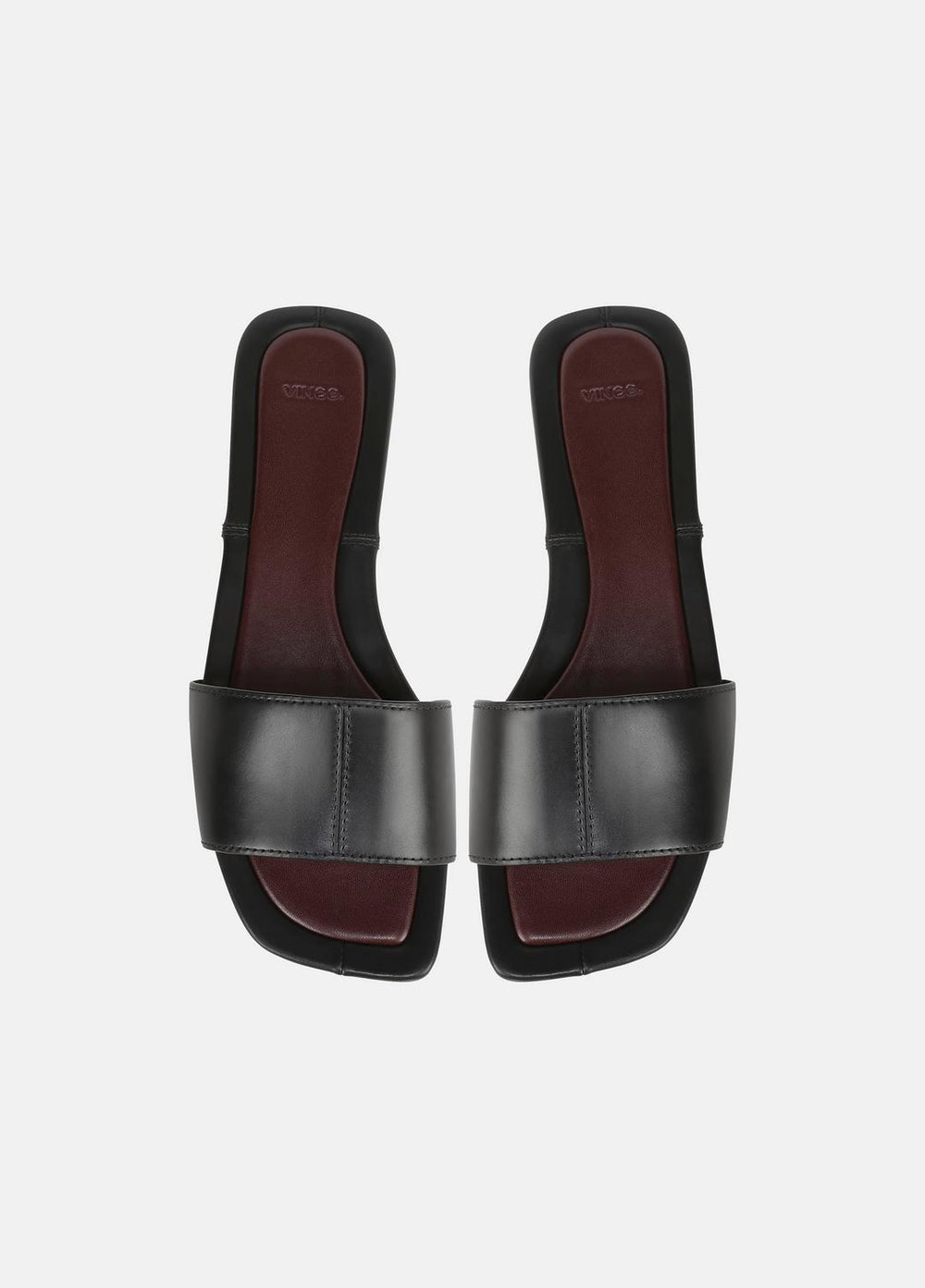 Valeria Leather Slide Sandal in Sandals - BLACK | VINCE Women