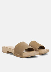 Barbara Suede Slide Sandal in Sandals - WHEAT | VINCE Women