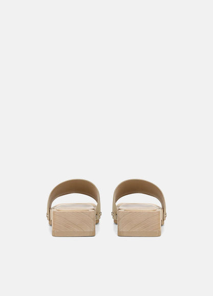 Barbara Suede Slide Sandal in Sandals - WHEAT | VINCE Women