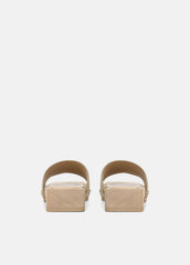 Barbara Suede Slide Sandal in Sandals - WHEAT | VINCE Women